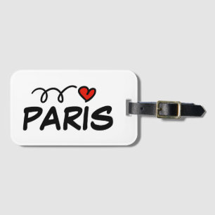 Custom I LIEBE PARIS Gepäckanhänger
