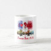 Custom I Liebe Paris Skyline Französisches Flaggen Kaffeetasse (Mittel)