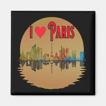 Custom I Liebe Paris Skyline Sunset Souvenir