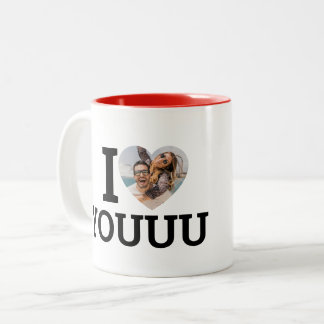 CUSTOM I-Liebe Sie fügen ein beliebiges Name-Foto Zweifarbige Tasse