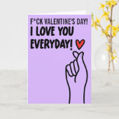 CUSTOM I Liebe Sie KPOP Finger Herz Romantik Karte (Gelbe Blume)