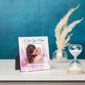 Custom I Liebe Sie Mama Foto Rosa Blumengeburt Fotoplatte (InSitu)