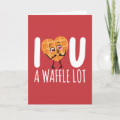 CUSTOM I Liebe You A Waffle Lot Kawaii Niedlich Fu Karte (Vorderseite)
