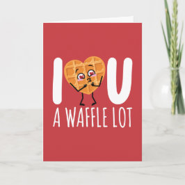 CUSTOM I Liebe You A Waffle Lot Kawaii Niedlich Fu Karte