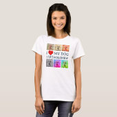Custom I LOVE MY DOG Pop Art Pet Lover T-Shirt (Vorne ganz)