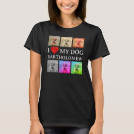 Custom I LOVE MY DOG Pop Art Pet Lover T-Shirt