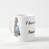 Custom “I Love My Nana” Photo typography Mug Kaffeetasse (Vorderseite Links)