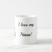 Custom “I Love My Nana” Photo typography Mug Kaffeetasse (Mittel)