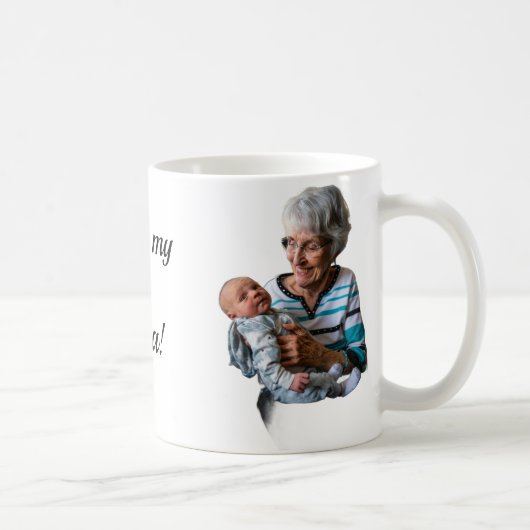 Custom “I Love My Nana” Photo typography Mug Kaffeetasse (Rechts)