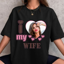 Custom I Love My Wife Photo Personalized heart
