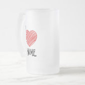 Custom I Mattglas Bierglas (Vorderseite Links)