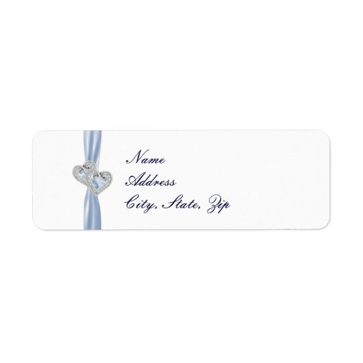 Custom Ice Blue Hearts Address Labels (Vorne)