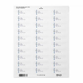 Custom Ice Blue Hearts Address Labels (Vorne)