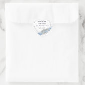 Custom Ice Blue Hearts Save the Date Stickers (Tasche)