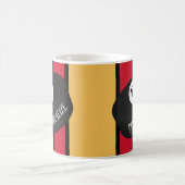 Custom Ice Hockey Name Monogram Puck Kaffeetasse (Mittel)