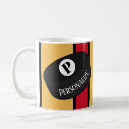 Custom Ice Hockey Name Monogram Puck Kaffeetasse