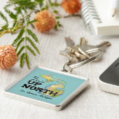 Custom Ich möchte lieber Up North Michigan sein Schlüsselanhänger (Seite)