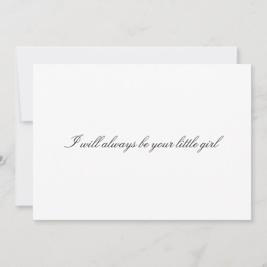 Custom "Ich werde immer dein kleines Mädchen sein" (Vorderseite)
