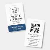 Custom ID Card QR Code Firmenkundenname Tag Ausweis (Vorder- & Rückseite)