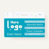 Custom identification badge with QR code and logo Ausweis (Vorderseite)