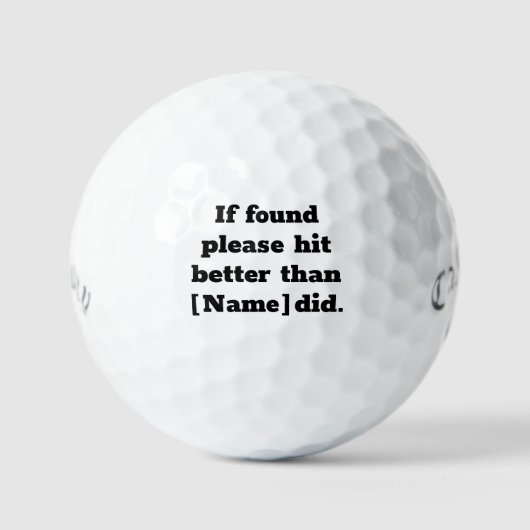 Custom 'If Fog Golf Balls, Funny Lost Ball Gift (Vorderseite)