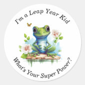 Custom "I'm a Leap Year Kid" White Runder Aufkleber (Vorderseite)