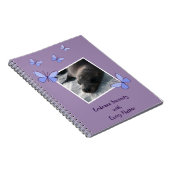 Custom Image Blue Butterfly Flutter Journaling Notizblock (Rechte Seite)
