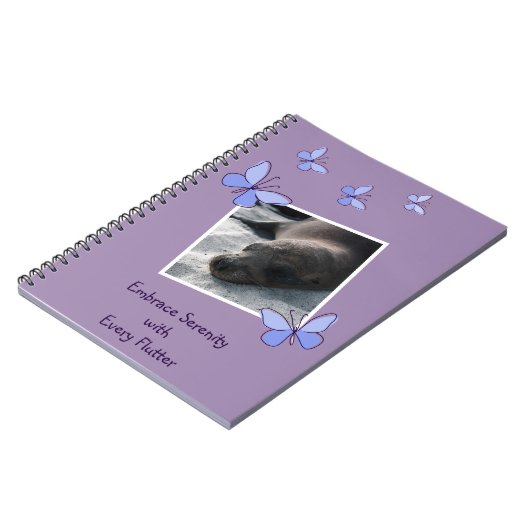 Custom Image Blue Butterfly Flutter Journaling Notizblock (Linke Seite)