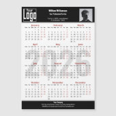 Custom Image Logo Black White 2026 Calendar Magnet (Vorderseite)