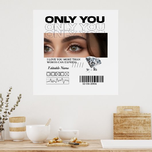 Custom Image, name & Text | Personalized Poster (Küche)