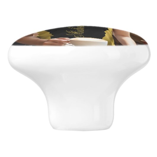 Custom Image Personalized Design Pro Quality Keramikknauf (Seitenansicht)