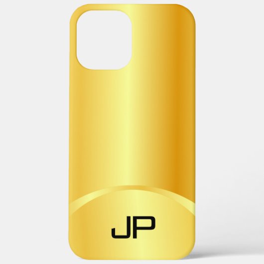 Custom Imitate Gold Elegante Moderne Mit Monogramm Case-Mate iPhone Hülle (Rückseite)