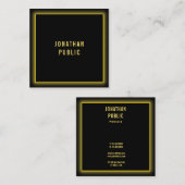 Custom Imitate Gold Moderne Berufliche Elegante Sc Quadratische Visitenkarte (Vorne/Hinten)