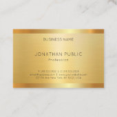 Custom Imitate Gold Moderne Elegante Beruflich Visitenkarte (Rückseite)