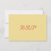 Custom Imitate Gold Rot Elegantes Weihnachtsfest P RSVP Karte (Rückseite)