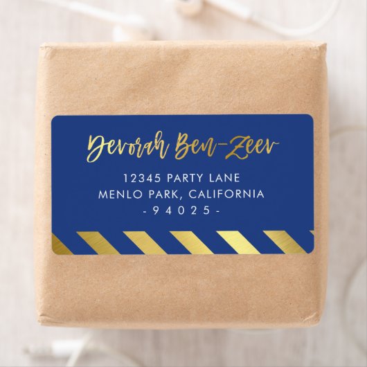 CUSTOM Imitate Goldfoliennamen königsblau DEVORAH (Insitu)