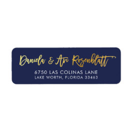 CUSTOM Imitate Goldfoliennamen Marine + Gold ZACHA