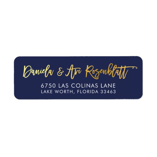 CUSTOM Imitate Goldfoliennamen Marine + Gold ZACHA (Vorne)