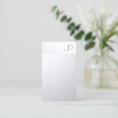 Custom Imitate Silver Beruflich Elegante Moderne Visitenkarte (Stehend Vorderseite)