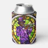 Custom Imitats gesteinigtes Glas Mardi Gras Jazz Dosenkühler (Kanne Vorderseite)