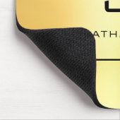 Custom Imitats Gold Black Modern Elegante Monogram Mousepad (Ecke)
