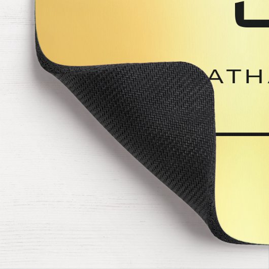 Custom Imitats Gold Black Modern Elegante Monogram Mousepad (Ecke)