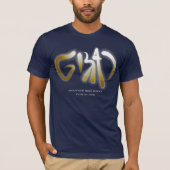 Custom Imitats Gold Bold Typografy T-Shirt (Vorderseite)