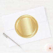 Custom Imitats Gold Elegante Glamour Trendy Templa Runder Aufkleber (Umschlag)