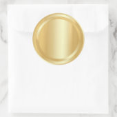 Custom Imitats Gold Elegante Glamour Trendy Templa Runder Aufkleber (Tasche)