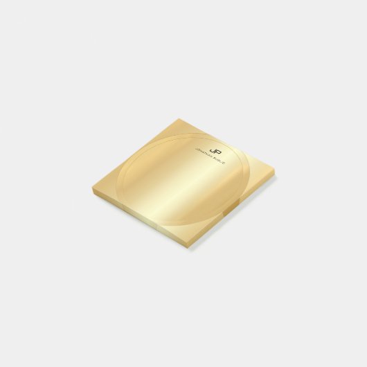 Custom Imitats Gold Elegante Moderne Vorlage Trend Post-it Klebezettel (angewinkelt)