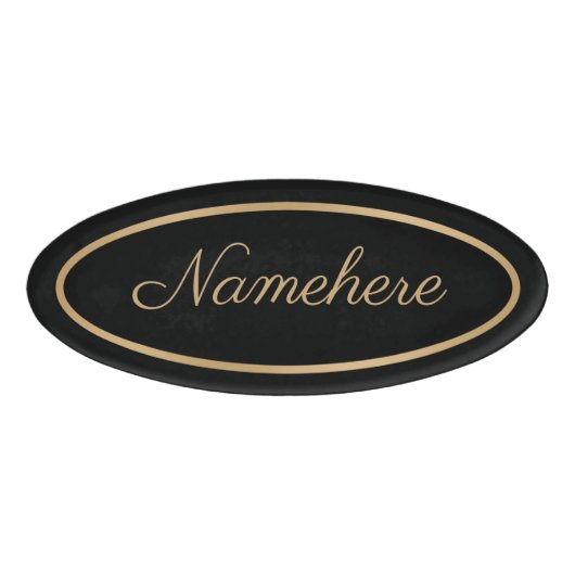 Custom Imitats Gold Eleganter klassischer Rahmen S Namenschild (Vorderseite)