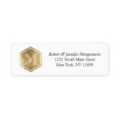 Custom Imitats Gold Foil Monogram Address Labels (Vorne)
