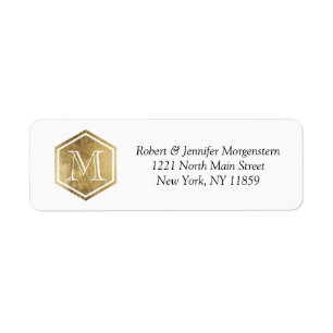 Custom Imitats Gold Foil Monogram Address Labels