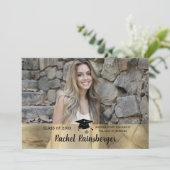 Custom Imitats Gold Foto Abschluss Ankündigung (Stehend Vorderseite)